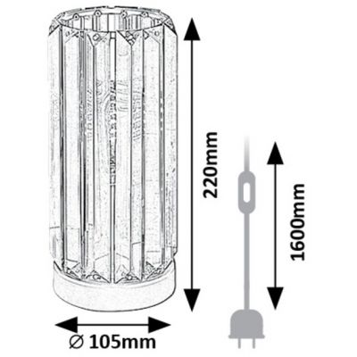 Rabalux Veness lampa stołowa 1x40 W czarna-przydymiona 74206