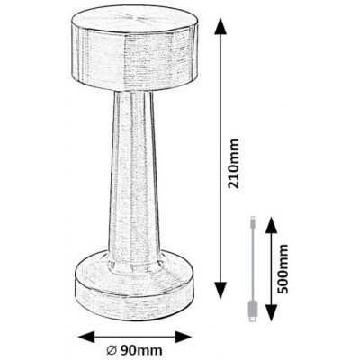 Rabalux Senan lampa stołowa 1x2,7 W biała-srebrna 74208