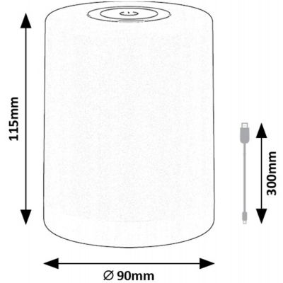 Rabalux Tipy lampa stołowa 1x0,8 W biała 74209