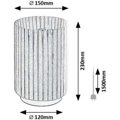Rabalux Revan lampa stołowa 1x6 W czarna-szara 74212