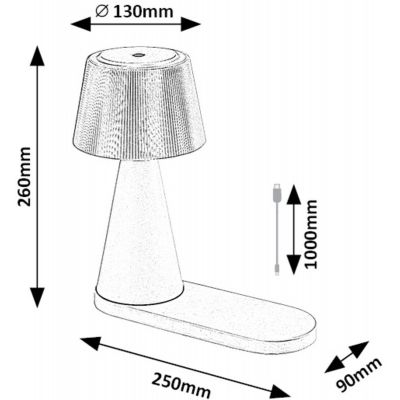 Rabalux Zavier lampa stołowa 1x5 W czarna-beżowa 74214