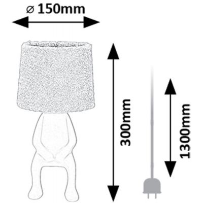 Rabalux Smurfy lampa stołowa 1x40 W kremowa 74218