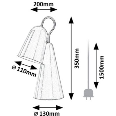 Rabalux Rabal lampa biurkowa 1x40 W czarna 74225