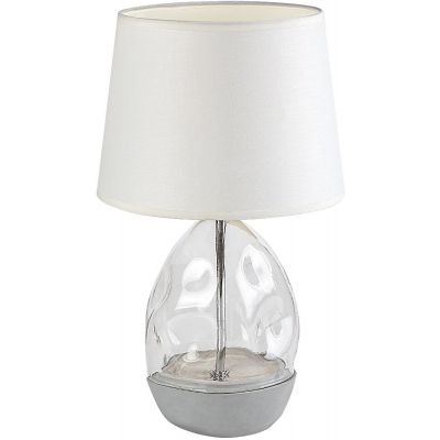 Rabalux Apolonia lampa stołowa 1x40 W biała-przezroczysta 74227