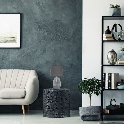 Rabalux Apolonia lampa stołowa 1x40 W przezroczysta-popielata 74228