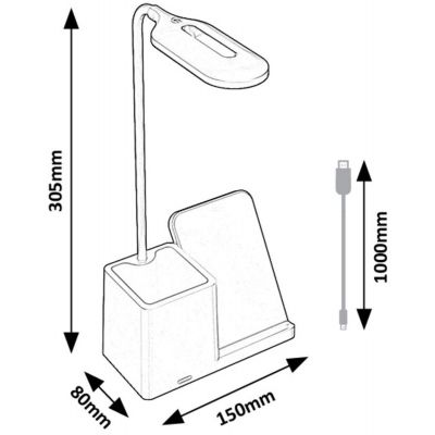 Rabalux Cerie lampa biurkowa 1x4 W biała 74233