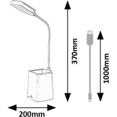 Rabalux Arvid lampa biurkowa 1x6 W biała-niebieska 74244