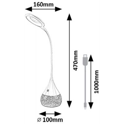 Rabalux Vivter lampka RGB 1x4 W biała 74248