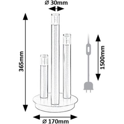 Rabalux Ramira lampa stołowa 3x5 W przezroczysta-złota 74366