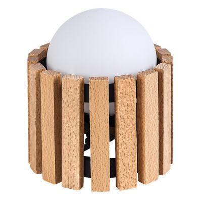 Rabalux Noxelle lampa stołowa 1x5 W czarna-drewno 74420