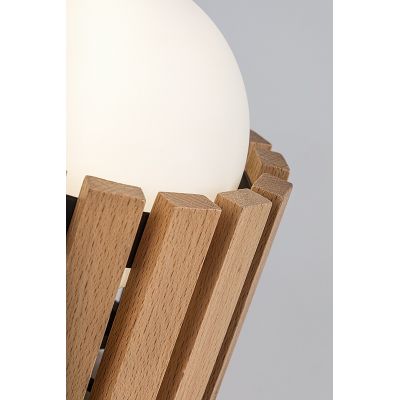 Rabalux Noxelle lampa stołowa 1x5 W czarna-drewno 74420