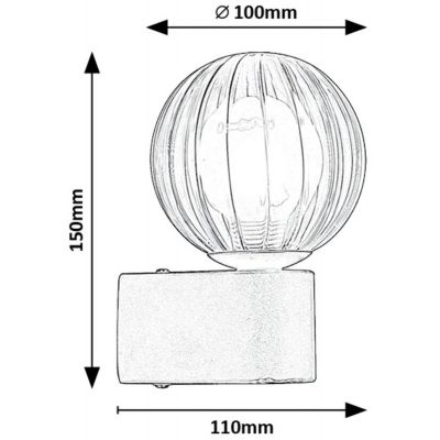 Rabalux Colzar kinkiet 1x3,5 W czarny-przezroczysty 75021