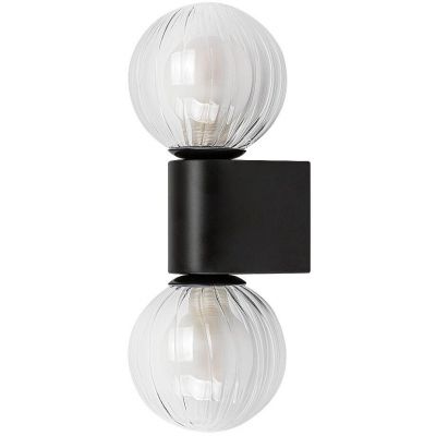 Rabalux Colzar kinkiet 2x3,5 W czarny-przezroczysty 75022