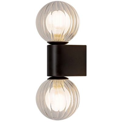 Rabalux Colzar kinkiet 2x3,5 W czarny-przezroczysty 75022