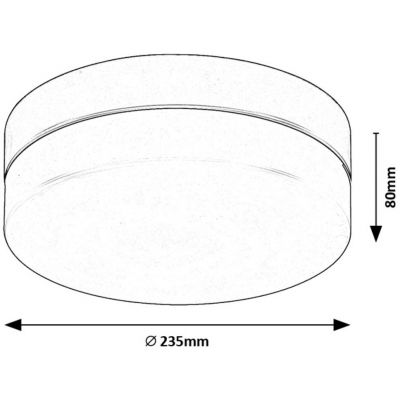 Rabalux Gaelo lampa podsufitowa 1x15 W biała-czarna 75025