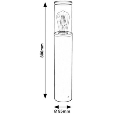 Rabalux Wellington lampa stojąca zewnętrzna 1x60 W czarna 7503