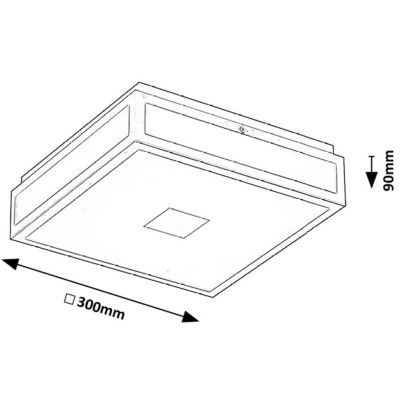 Rabalux Zoya plafon 1x18 W biały-czarny 75031