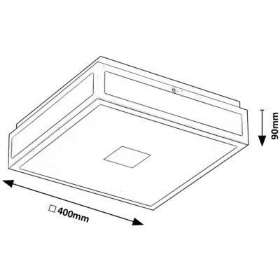 Rabalux Zoya plafon 1x24 W biały-czarny 75033