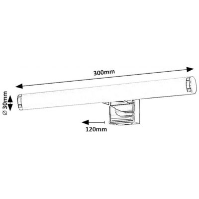 Rabalux Nour kinkiet 1x5 W biały-chrom 75037