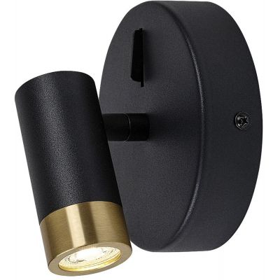 Rabalux Kadir kinkiet 1x3 W czarny-przezroczysty-złoty 75040