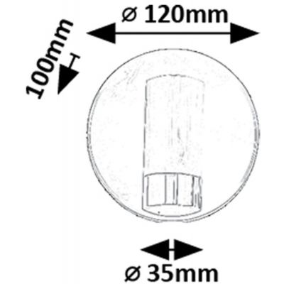 Rabalux Kadir kinkiet 1x3 W czarny-przezroczysty-złoty 75040