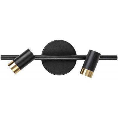 Rabalux Kadir kinkiet 2x6 W czarny-przezroczysty-złoty 75041