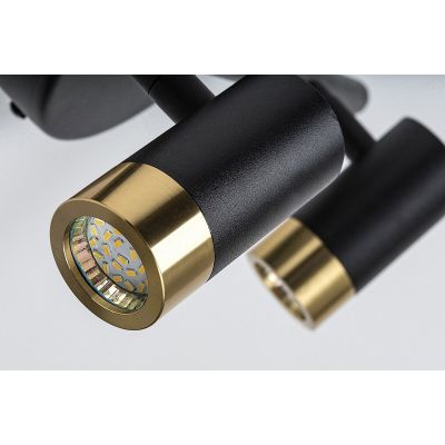 Rabalux Kadir kinkiet 2x6 W czarny-przezroczysty-złoty 75041