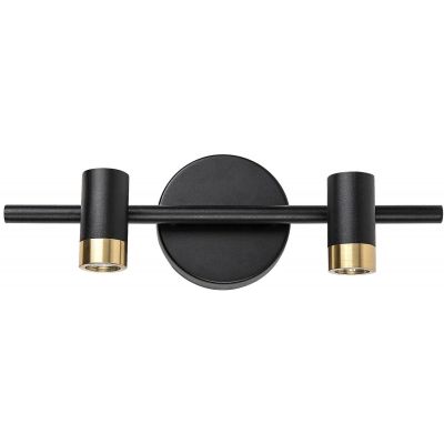 Rabalux Kadir kinkiet 2x6 W czarny-przezroczysty-złoty 75041