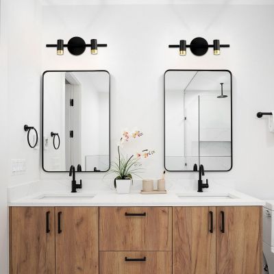 Rabalux Kadir kinkiet 2x6 W czarny-przezroczysty-złoty 75041