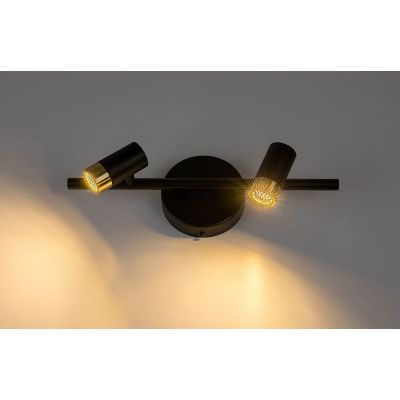 Rabalux Kadir kinkiet 2x6 W czarny-przezroczysty-złoty 75041