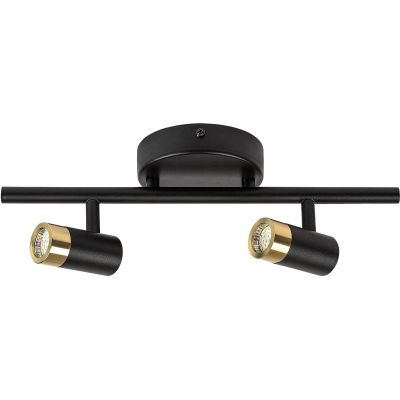 Rabalux Kadir kinkiet 2x6 W czarny-przezroczysty-złoty 75041