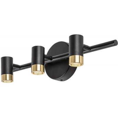 Rabalux Kadir kinkiet 3x9 W czarny-przezroczysty-złoty 75042