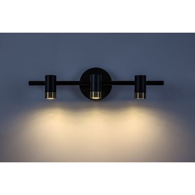 Rabalux Kadir kinkiet 3x9 W czarny-przezroczysty-złoty 75042