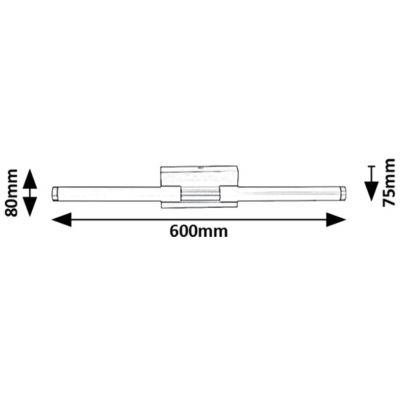 Rabalux Tilora kinkiet 2x8 W biały-czarny 75045