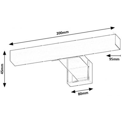 Rabalux Oliro kinkiet 1x4 W biały-czarny 75050