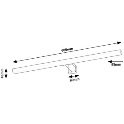 Rabalux Oliro kinkiet 1x9 W biały-czarny 75052