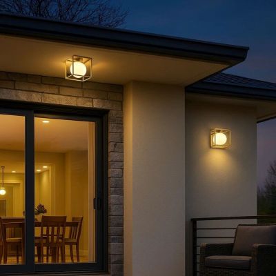 Rabalux Modane kinkiet zewnętrzny 1x20 W złoty 75070