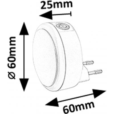 Rabalux Zofe lampka nocna 1x0,3 W biała 76000