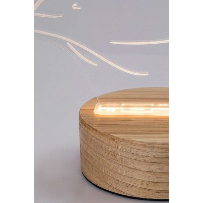 Rabalux Akali lampa stołowa 1x2w LED przezroczysty/drewno 76002