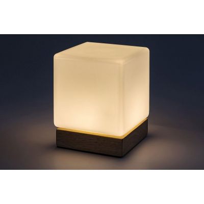 Rabalux Pirit lampa stołowa 1x1,2W LED biały/drewno 76003