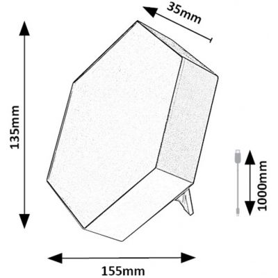 Rabalux Jocker lampa stołowa 1x1 W czarna 76023