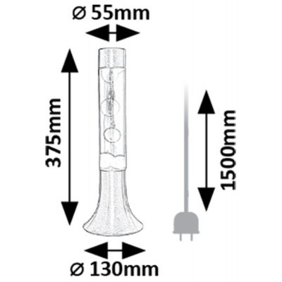 Rabalux Poppilol lampa stołowa 1x25 W przezroczysta-srebrna-żółta-czerwona 76025