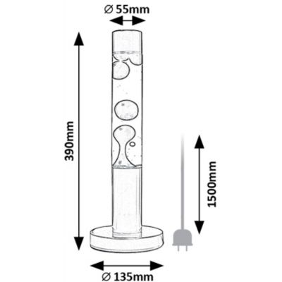 Rabalux Lavastic lampa stołowa 1x25 W czarna-przezroczysta 76027