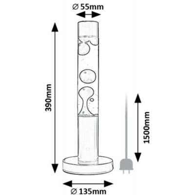 Rabalux Lavastic lampa stołowa 1x25 W czarna-przezroczysta-złota 76029