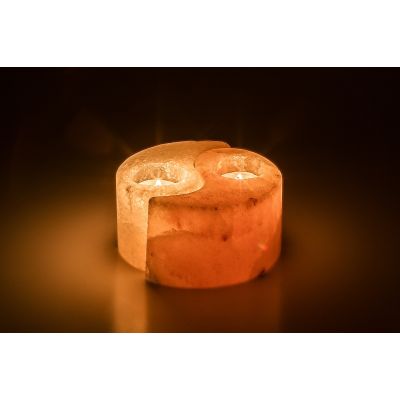 Rabalux Soluna świecznik z soli kamiennej biały-pomarańczowy 76035