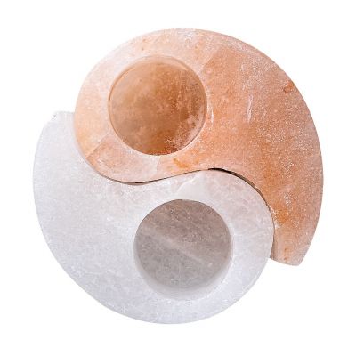 Rabalux Soluna świecznik z soli kamiennej biały-pomarańczowy 76035