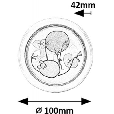 Rabalux Froggo lampa ścienna 1x0,3 W biały-multikolor 76071