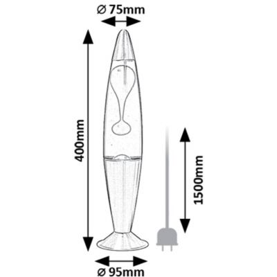 Rabalux Lollipop3 lampka nocna dziecięca 1x25 W przezroczysta-fioletowa-srebrna-żółta 76106