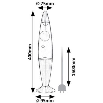 Rabalux Lollipop3 lampka nocna dziecięca 1x25 W przezroczysta-srebrna-pomarańczowa-czerwona 76107