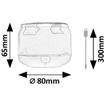Rabalux Radelia lampa stołowa 1x3 W czarna-przezroczysta 76110